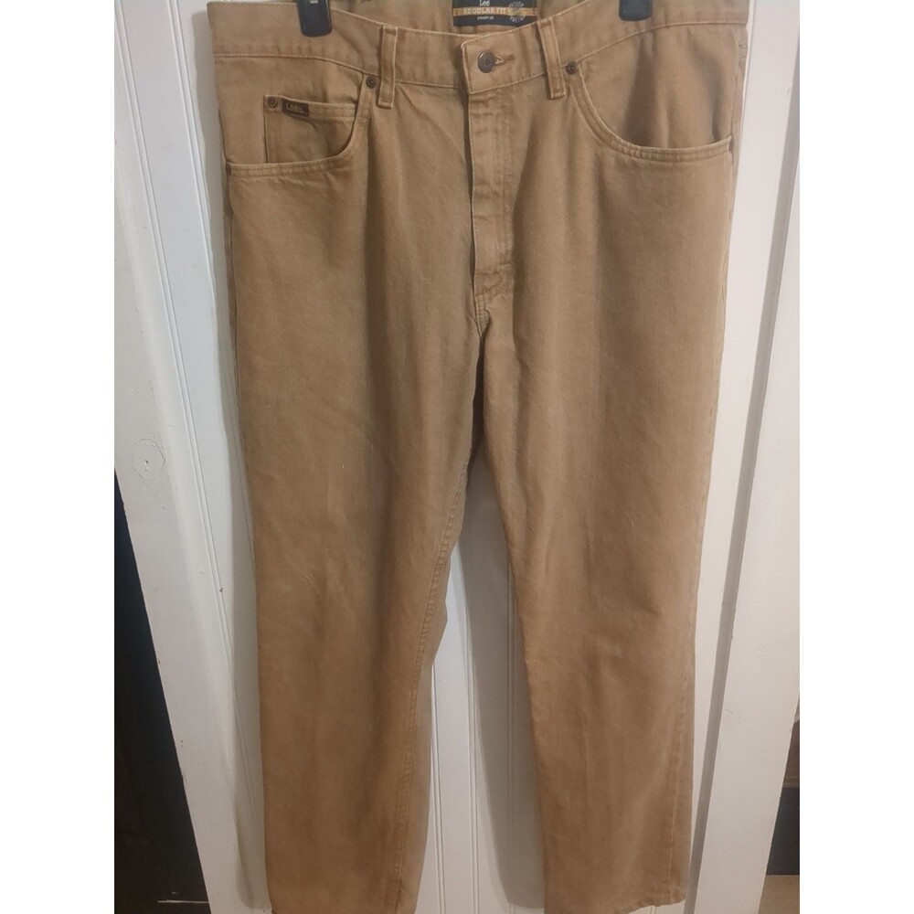 Men's Lee Regular Fit Brown Jeans sz 38x32 JIM-645-008
